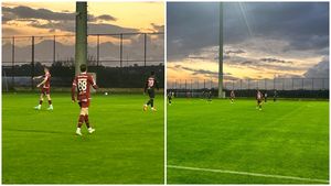 Primele imagini cu Damjan Djokovic într-un meci al Rapidului! Croatul adus de la FCSB debutează pentru giuleșteni împotriva celor de la Sabah