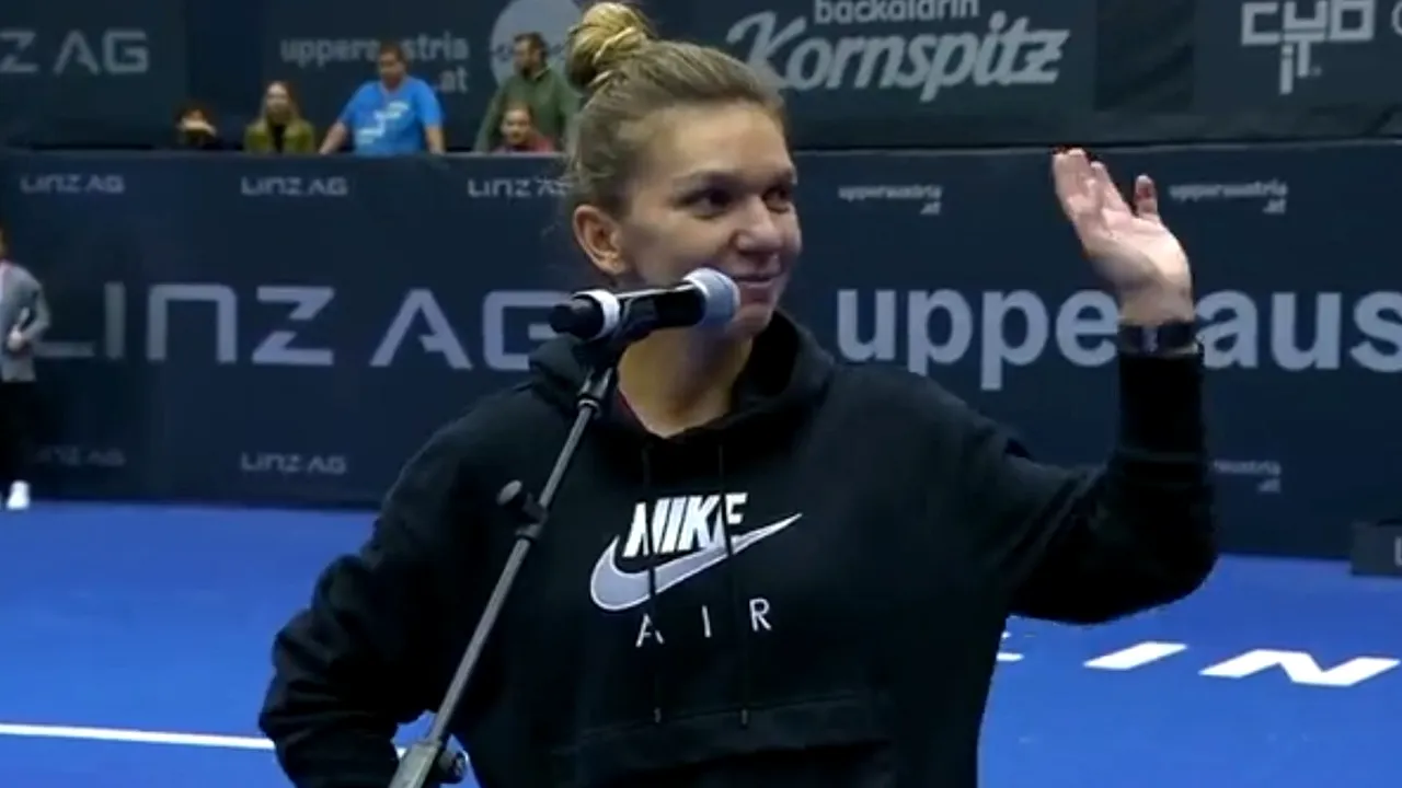 Simona Halep a făcut show după calificarea în semifinale la Linz: „Mi-am uitat echipamentul acasă!
