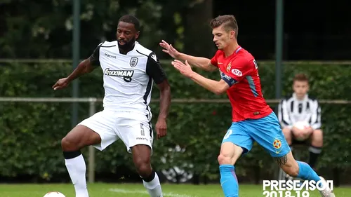 FCSB - PAOK 1-2. Prima înfrângere a echipei lui Nicolae Dică în cantonamentul din Olanda. Vicecampionii Greciei au marcat la primele două faze