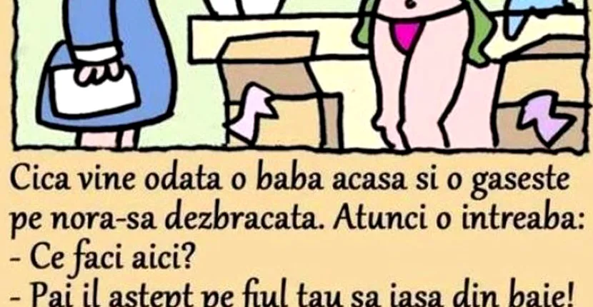 Bancul zilei: soacra își găsește nora dezbrăcată