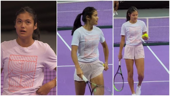 Emma Răducanu, atitudine fermecătoare la primul antrenament în România! Cu ce jucătoare din țara noastră a bătut mingea | FOTO și VIDEO