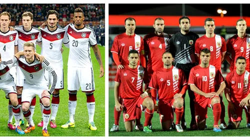 David versus Goliat. Germania – Gibraltar, Cel mai dezechilibrat meci din etapa a 4-a a preliminariilor EURO 2016