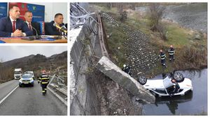 Spaima trăită de unul dintre asociații clubului Chindia. A plonjat cu autoturismul de pe un pod și s-a răsturnat într-un canal de pe Valea Oltului. ”Este vorba despre trei persoane care au suferit policontuzii și hipotermie”