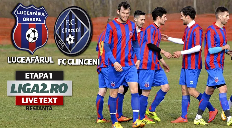 Luceafărul Oradea - Academica Clinceni 1-2.** Crișan dă lovitura în prelungiri după ce bihorenii reușiseră egalarea cu puține minute înainte