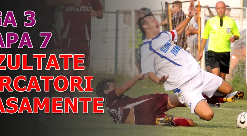 Rezultatele și marcatorii etapei 7 - Liga 3