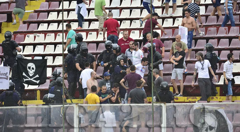 Jandarmeria a dictat amenzi de 18.000 de lei și interdicții pe stadioane timp de un an** pentru 19 suporteri rapidiști
