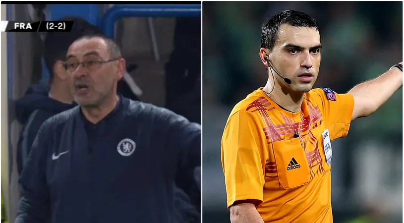 VIDEO | Ovidiu Hațegan l-a scos din sărite pe Maurizio Sarri! Italianul a răbufnit pe margine, după ce a văzut decizia românului