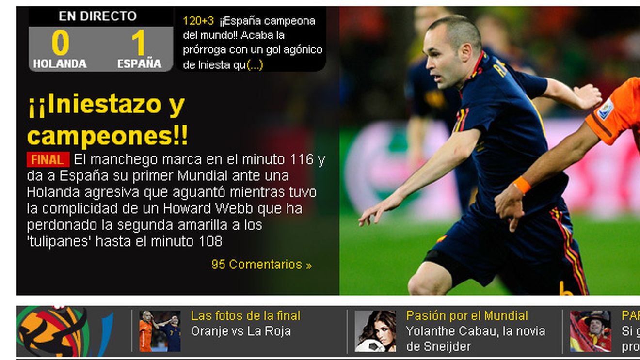 "Iniesta ne duce în RAI!" VEZI ce scrie presa iberică după ce Spania a câștigat Cupa Mondială!