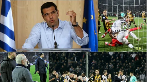 Premierul Greciei vrea să suspende campionatul! PAOK a câștigat meciul cu AEK cu 1-0! Arbitrul a validat la vestiare golul lui Varela și a menționat că „AEK nu a mai ieșit să joace”. Oaspeții acuză „teroarea”