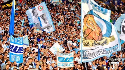FOTO | Emoționant! Coregrafia afișată de fanii lui Lazio în „Derby della Capitale” pentru „Diabolik”, unul dintre liderii galeriei, omorât în Roma în urmă cu o lună