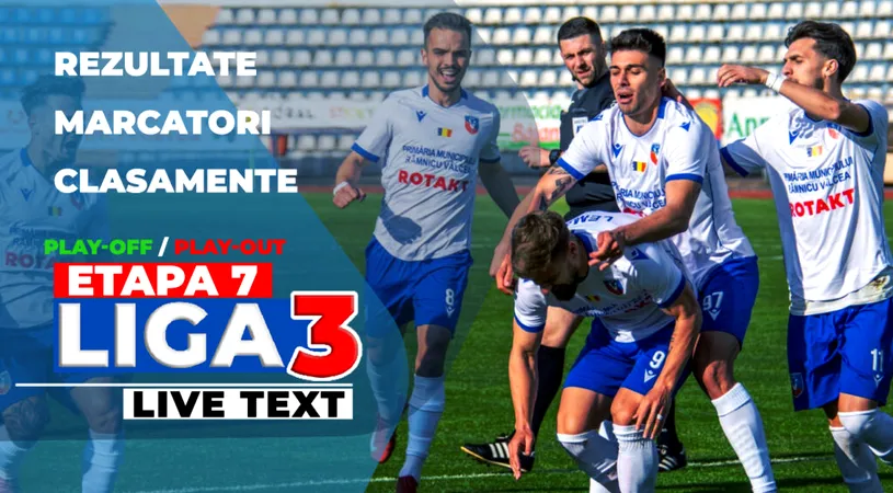 Liga 3, penultima etapă din play-off și ultima din play-out. 18 partide se dispută astăzi, când vor avea și o a doua echipă promovată în Liga 2