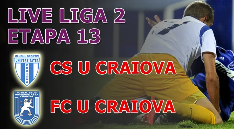 CS U Craiova - FC U Craiova 0-0!** Doar tribunele au încântat, pe teren aproape s-a dormit