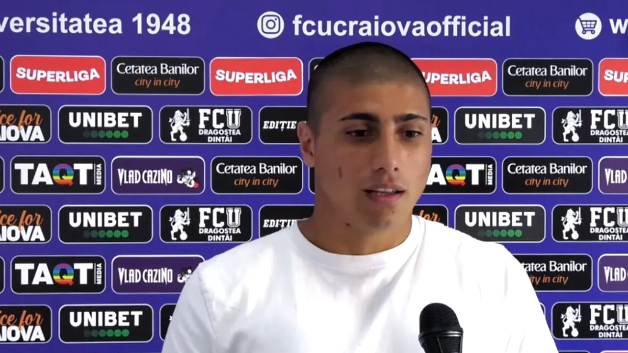 Juan Bauza, explicații după ce a semnat noul contract cu FC U Craiova. Motivul pentru care a acceptat clauza de 8 milioane de euro. „Mă simt cu adevărat împlinit!”