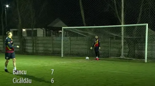 Duelul oltenilor de la echipa națională! Alex Cicâldău și Nicușor Bancu s-au întrecut la penalty-uri! Cine a câștigat | VIDEO