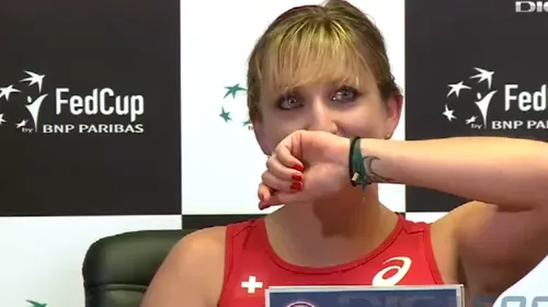 Timea Bacsinszky a plâns la conferința de presă, după ce a fost învinsă de Irina Begu: „A fost șocant”