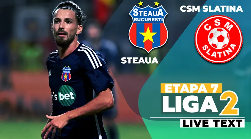 Steaua evită în minutul 90 eșecul în Ghencea, cu CSM Slatina. Doi puști au marcat golurile meciului care a închis etapa a 7-a a Ligii 2