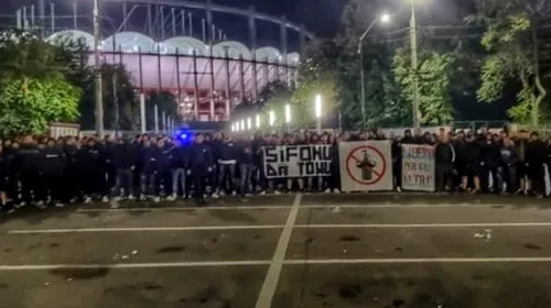 Fanii Stelei au vrut să intre pe Arena Națională la FCSB – UTA Arad! Scandal de proporții în fața stadionului. „Abuzurile Jandarmeriei continuă!”
