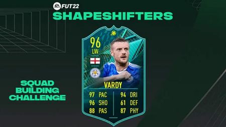 Jamie Vardy în FIFA 22, dar pe poziția de atacant de bandă stânga. Ce atribute a primit noul card lansat de EA Sports