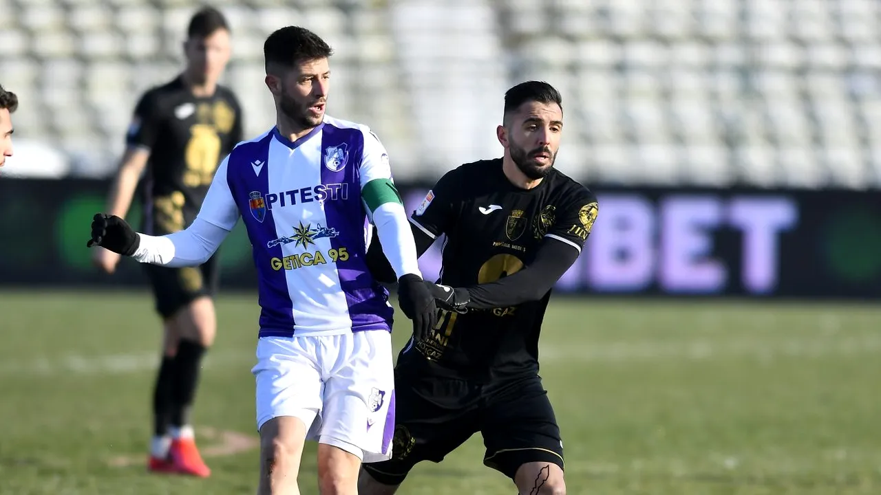 FC Argeș - Gaz Metan 1-1. Autogolul lui Ionuț Șerban a îngropat formația lui Mihai Ianovschi