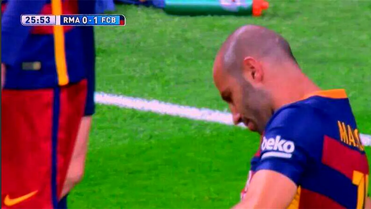 Mascherano a suferit o contuzie la coapsa dreaptă la meciul cu Real Madrid