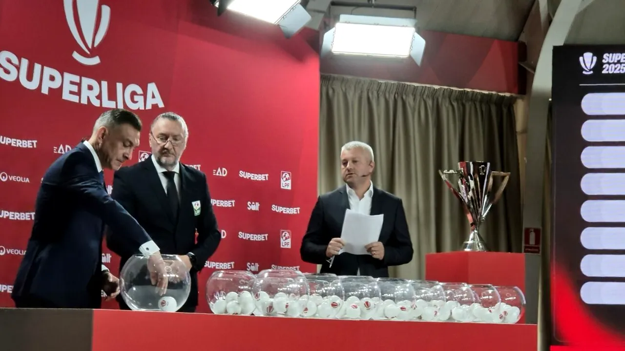 Tragerea la sorți pentru sezonul 2025-2026 din Superliga. Când se joacă FCSB – Dinamo şi restul derby-urilor