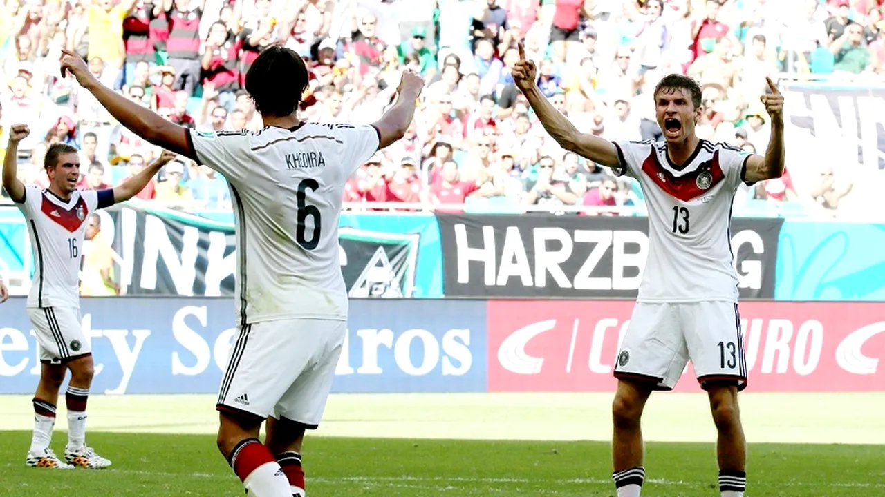 Centenar victorios. Hat-trick-ul lui Muller a arătat supremația Germaniei în fața Portugaliei. Lusitanii au probleme mari de lot