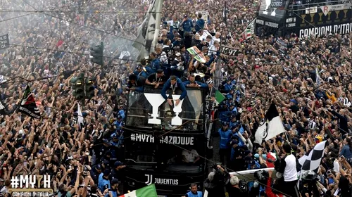 Aproape de o dramă! Fani ai lui Juventus, răniți la celebrarea titlului. Camionul în care se aflau a atins cablurile de curent ale tramvaielor