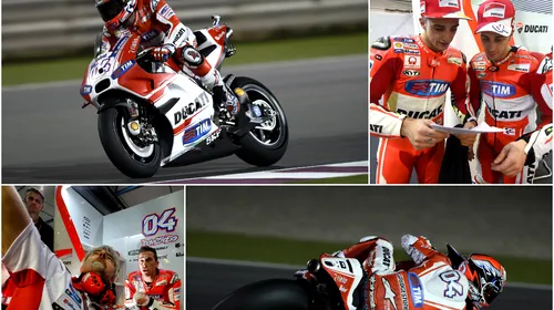 Ducati renaște în MotoGP! Dovizioso a obținut pole position la debutul sezonului, în Qatar. Calificări dezastruoase pentru Rossi și Lorenzo