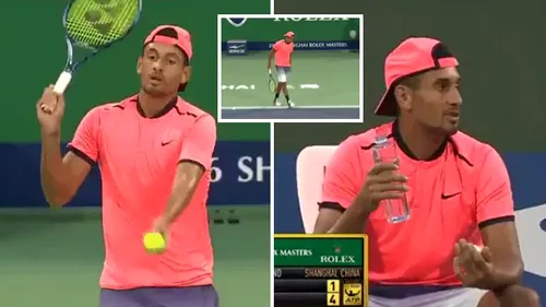 RUȘINOS! Atitudinea care nu are nimic în comun cu sportul. VIDEO | Nick Kyrgios a oferit un spectacol jenant la Shanghai. Cum a plecat în timpul punctului