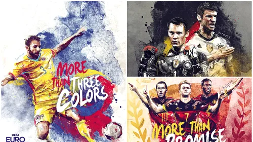 „Mai mult decât trei culori!” FOTO | Euro 2016, în 24 de afișe de excepție realizate de ESPN. Raț e „starul” României. Cum sunt prezentate naționalele de la CE