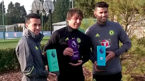 Chelsea ia tot! Diego Costa, jucătorul lunii în Premier League. Antonio Conte, cel mai bun antrenor. Pedro a dat golul lunii