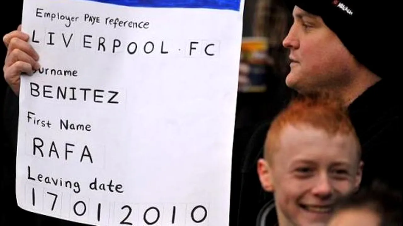 FOTO** A patra remiză pentru Liverpool! Fanii i-au pregătit foaia de demisie lui Benitez