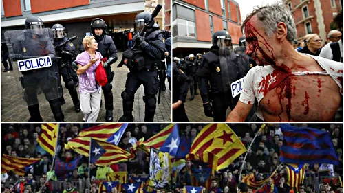 Situație explozivă în Barcelona. Poliția spaniolă a năvălit pe străzi, s-au ridicat baricade și au loc altercații cu localnicii. Dacă trece referendumul de azi pentru independența Cataloniei, Real - Barca dispare. Clubul catalan susține ruperea de Spania, Madridul amenință cu excluderea