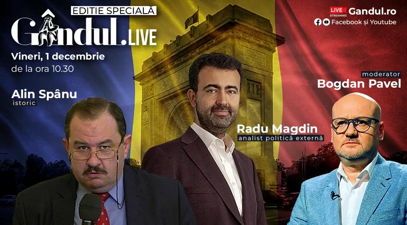 GÂNDUL LIVE. Radu Magdin și Alin Spânu, invitații ediției speciale Gândul Live, de 1 decembrie!