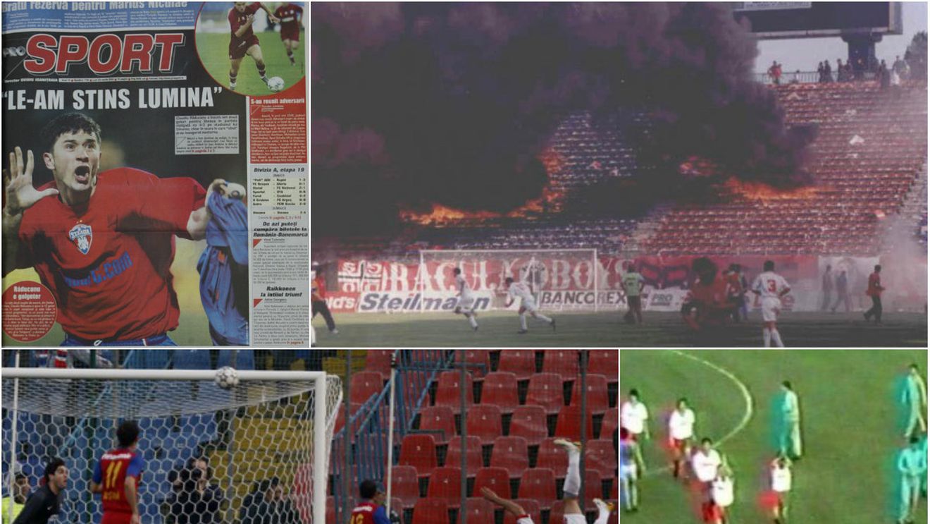 Cinci momente care au rămas în istoria "Unicului Derby". De la semne obscene adresate lui Ceaușescu, la incendiul din '97. Dinamo - Steaua, episodul 160, de la 20:30