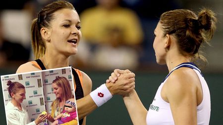 Halep a oferit imaginea săptămânii în tenisul mondial. Superb: înainte de disputa cu Radwanska, Simona i-a acordat autograf celui mai tânăr fan al ei
