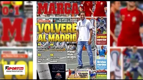 ProSport LIVE | Revista presei 15 iunie. VIDEO | Revenire de senzație la Real: Raul vrea să se întoarcă la Madrid