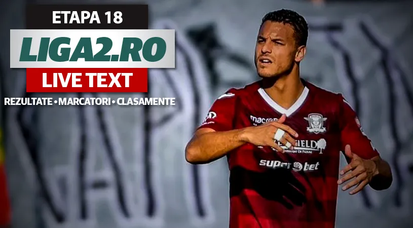 Liga 2, etapa 18 - rezultate |** Rapid a defilat cu Pandurii. Reșița pierde derby-ul Banatului cu Ripensia, Gloria învinge Dunărea, iar Ciucul scoate un punct la Viitorul Pandurii