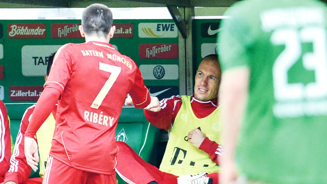Împreună pentru finală!** Robben și Ribery s-au bătut după meciul tur, dar acum promit că vor conlucra pentru binele echipei