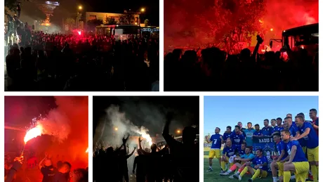A fost sărbătoare în Ghencea după promovarea Stelei în Liga 3! Suporterii ”i-au luat pe sus” pe jucători și au făcut spectacol lângă noul stadion. ”Nu vă culcați pe o ureche” | FOTO și VIDEO