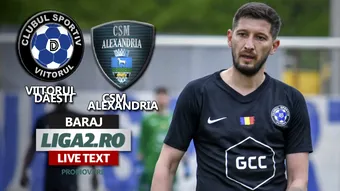 CSM Alexandria câștigă manșa tur a barajului de promovare în Liga 2 cu Viitorul Dăești. Unul dintre goluri, reușit dintr-un penalty controversat acordat de arbitrul Ionuț Coza