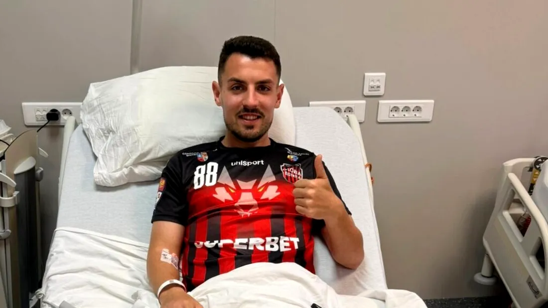 CS Gloria Bistrița, fără Francisc Cristea. Mijlocașul s-a accidentat în amicalul cu FC Hermannstadt și s-a operat