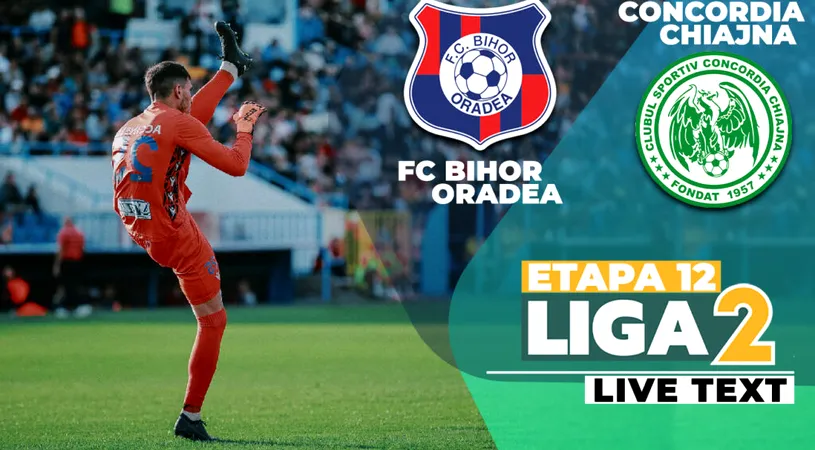 Concordia dă de pământ cu FC Bihor, la Oradea! Ilfovenii s-au descătușat în ultimele 20 de minute, cu gazdele năucite și rămase inclusiv în inferioritate numerică