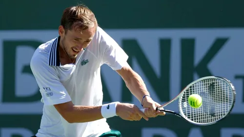 Surpriză de proporții: Daniil Medvedev, favoritul numărul 1, eliminat de la Indian Wells, după ce a condus cu 6-4, 4-1 | VIDEO