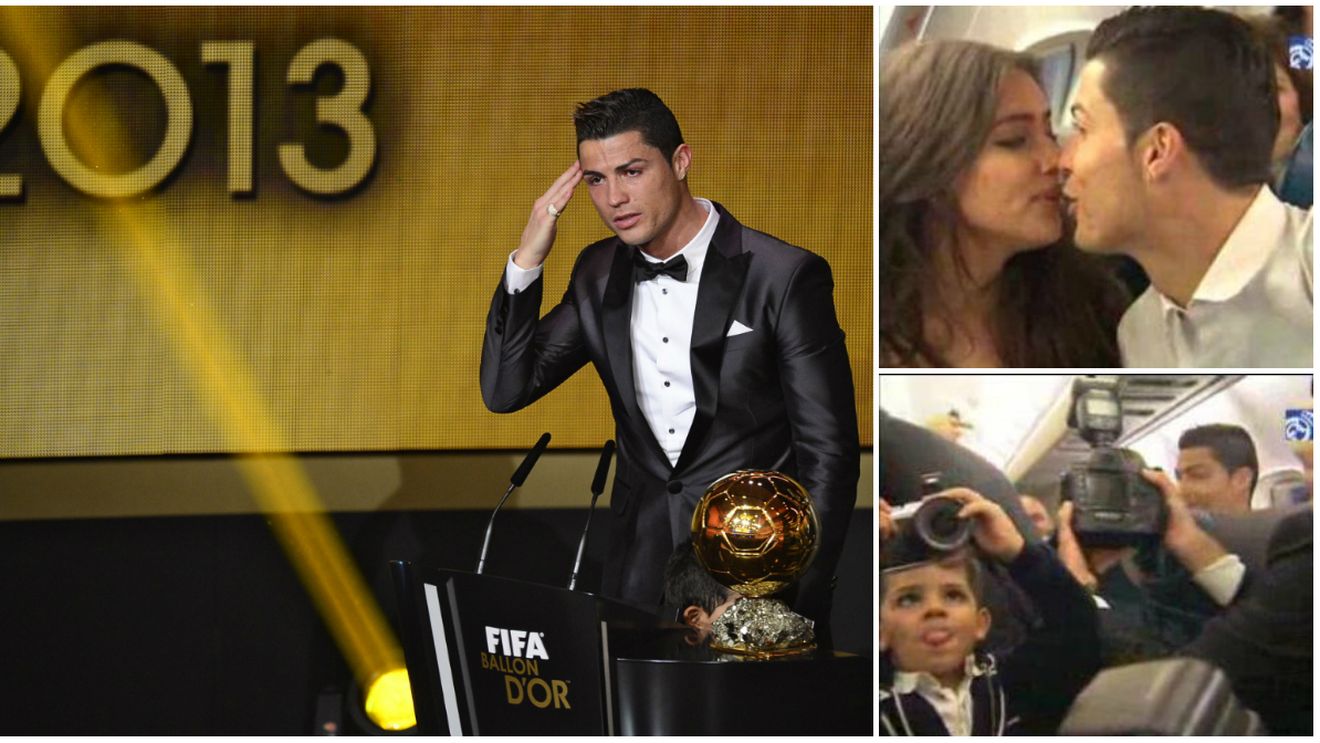 VIDEO - Dacă la decernarea "Balonului de Aur" a plâns, în avion a fost "dezmăț". Imagini de colecție cu Ronaldo  