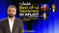 Gândul prezintă Best Of Ai aflat! Cu Ionuț Cristache – vineri, 3 octombrie, de la ora 15.00